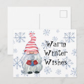 Warm Winter Wishes Briefkaart (Voorkant / Achterkant)