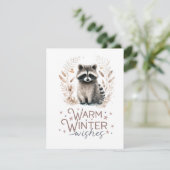 Warm Winter Wishes Feestdagenkaart (Staand voorkant)