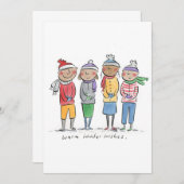 Warm Winter Wishes Kaart (Voorkant / Achterkant)