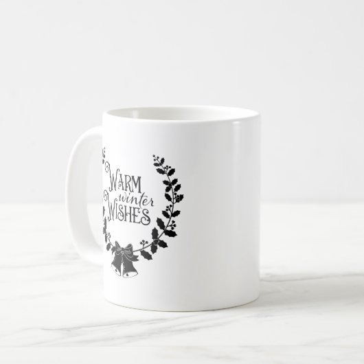 Warm Winter Wishes Kerstmis Mok (Voorkant links)