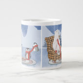 Warm Winter Wishes Polar Beer Knitting Scarf Extra Grote Beker (Voorkant)