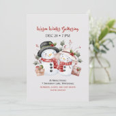 Warm Winterfeest – Uitnodiging voor een Wintervol (Staand voorkant)