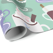 Warm Wintery Drinken Print Cadeaupapier (Rol Hoek)