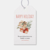Warm Wish | Kerstmis | Happy Holiday Gift Labels Cadeaulabel (Voorkant)
