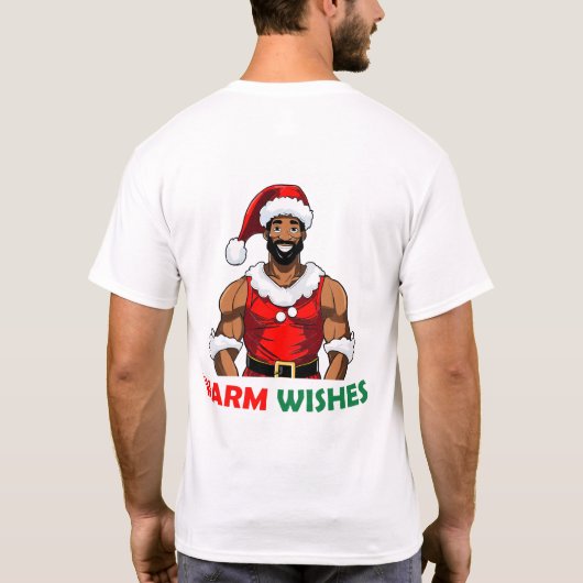Warm Wishes Afro Man T-shirt (Achterkant)
