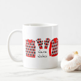 Warm Wishes Argyle Pattern Items Mok - Rood