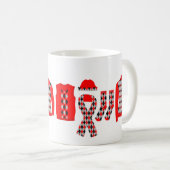 Warm Wishes Argyle Pattern Items Mok - Rood (Voorkant rechts)