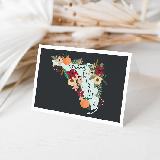 Warm Wishes from Florida Illustrated Note Kaart