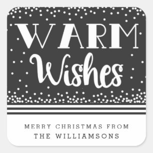 Warm Wishes Gepersonaliseerde vakantie Stickers /