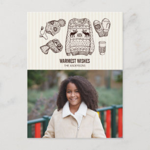 Warm Wishes Holiday Essentials Foto Briefkaart
