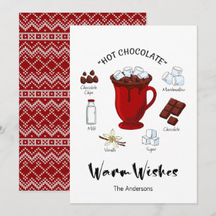 Warm Wishes Hot Chocolate Holiday Kaart