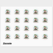 Warm Wishes Hot Cocoa Camper Kerstmis Ronde Sticker (Vel)