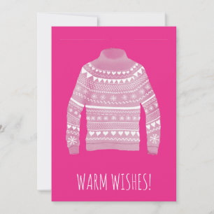 Warm Wishes kerstsweater Holiday Card Feestdagenkaart