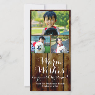 Warm Wishes Land 3 Kerstmis Feestdagenkaart