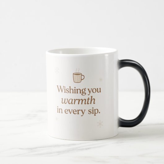 Warm Wishes | Minimalist Christmas Quote Mug (Droite)