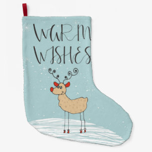 Warm Wishes Reindear Large Kerststop Grote Kerstsok