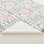 Warm Wishes Typografie Red/Green ID589 Sherpa Deken (3/4)