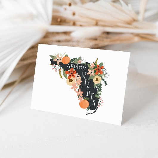 Warm Wishes uit Florida geïllustreerd Kaart