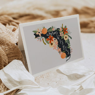 Warm Wishes uit Florida Note Card  Grijs Kaart