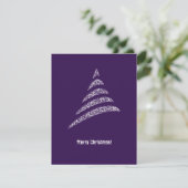 Warm wit Corporate Christmas Tree QR-code Feestdagenkaart (Staand voorkant)
