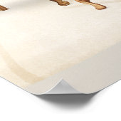 Warm Woonkamer Scene met Groene Stoel Poster (Hoek)