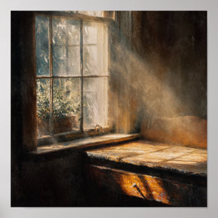 Warm Zonlicht in Erfgoed Keukenraam Poster