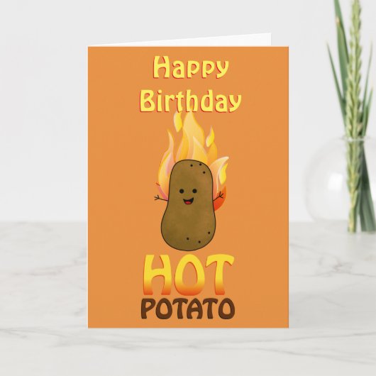 Warme aardappel Birthday Kaart (Voorkant)