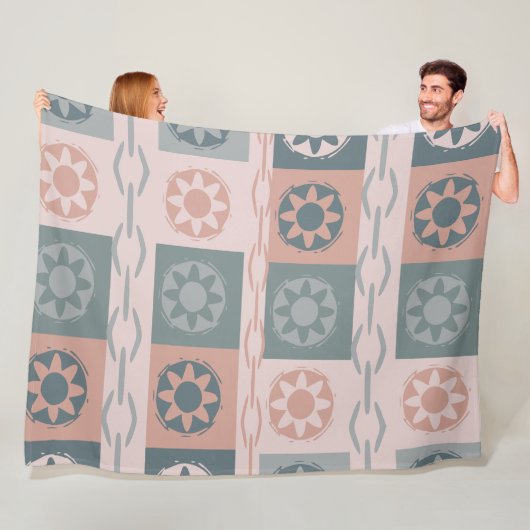 Warme aardkleur fleece deken (In situ)