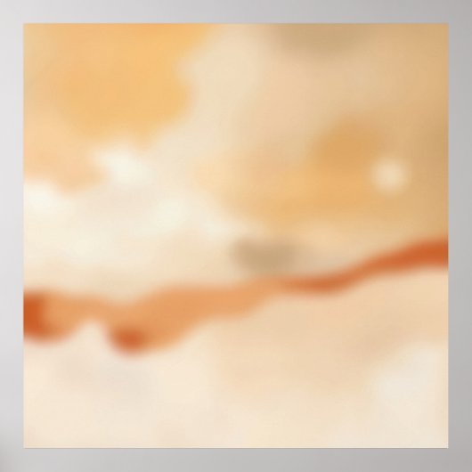 Warme Abstracte Stroom Poster (Voorkant)