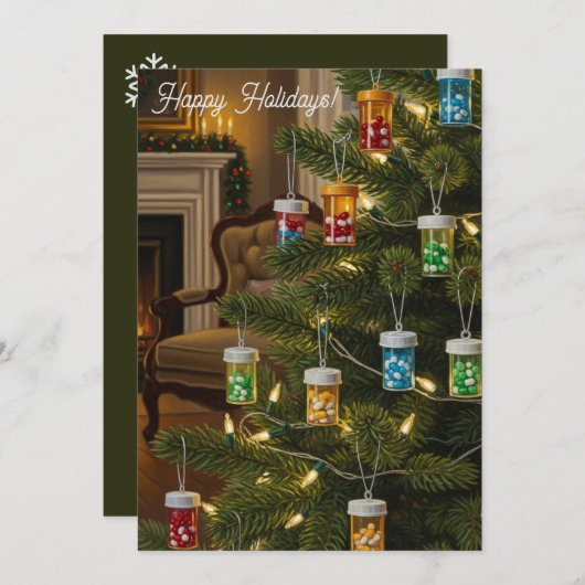 Warme Apotheek Kerstboom Kaart (Voorkant / Achterkant)