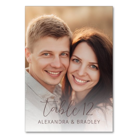 Warme Beige Romantische Foto Kaart (Achterkant)