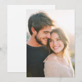 Warme Beige Romantische Foto Kaart (Voorkant / Achterkant)