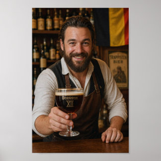 Warme Belgische Barman Welkom Toast Poster
