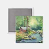 WARME BLOKHUT van SHARON SHARPE Magneet (Voorkant / Achterkant)