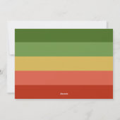 Warme Boho kleur Retro Stripes - 11 Foto Feestdagenkaart (Achterkant)