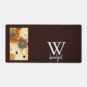 Warme Boho Mandala Aardse Herfst Bloemen Bureaumat