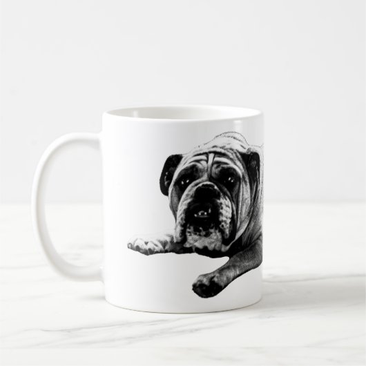 Warme Bulldog ochtend Koffiemok (Links)