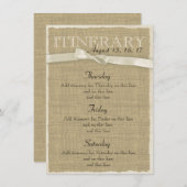 Warme Burlap en Bow Route Informatiekaartje (Voorkant / Achterkant)