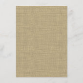 Warme Burlap en Bow Route Informatiekaartje (Achterkant)