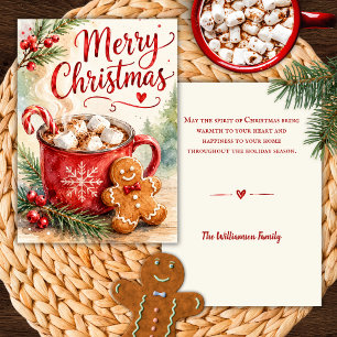 Warme Cacao en Gemberkoek Kerstkaart Kaart