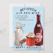 Warme Cacao met rode wijn chocolade recept ansicht Feestdagenkaart (Voorkant)