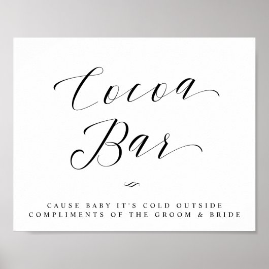 Warme Cacaobar Chic Bruidsuitnodiging of Huwelijks Poster (Voorkant)