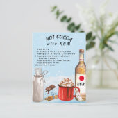 Warme Cacaoreep met Rum Chocolade Recept Briefkaart (Staand voorkant)