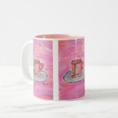 Warme CHOColaatwensen - Kinder kunst voor CHOC Tweekleurige Koffiemok (Voorkant links)