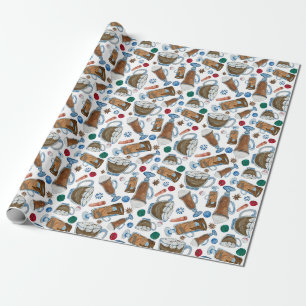 Warme chocolade en feestelijke smaken cadeaupapier