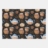 Warme chocolade en kaneelstallen inpakpapier vel (Voorkant)