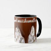 Warme chocolade en marshamallows mok (Voorkant rechts)