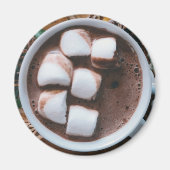 Warme chocolade en marshmallows magneet (Voorkant)