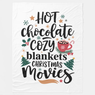Warme Chocolade & Knusse Kerstsfeer Collectie Fleece Deken