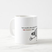 warme chocolade melk koffiemok (Voorkant links)